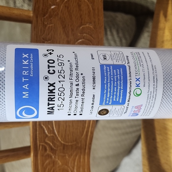 Matrikx CTO +3 15-250-125-975 drop in Water filter cartridge green NEW - Picture 2 of 3